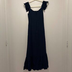 Reformation Navy Blue Butterfly Midi Dress